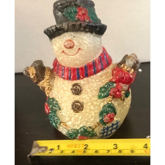 Vintage Snowman Decorative Candle Christmas Holiday Decor 4.5" - Picture 10 of 10